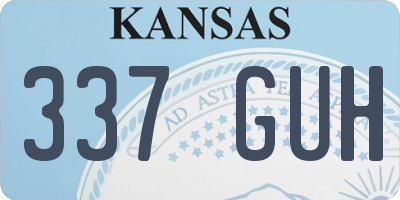 KS license plate 337GUH