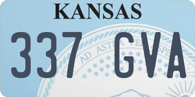 KS license plate 337GVA