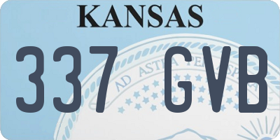 KS license plate 337GVB