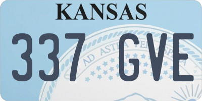 KS license plate 337GVE