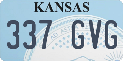 KS license plate 337GVG