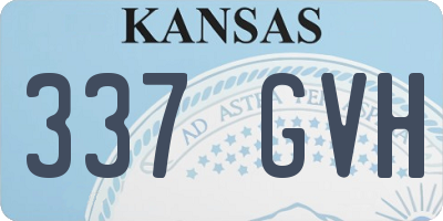 KS license plate 337GVH