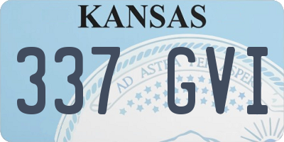 KS license plate 337GVI