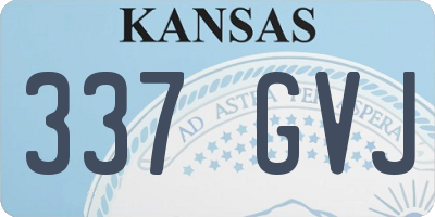 KS license plate 337GVJ