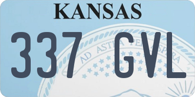 KS license plate 337GVL