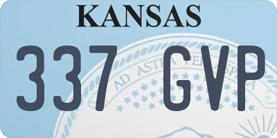 KS license plate 337GVP
