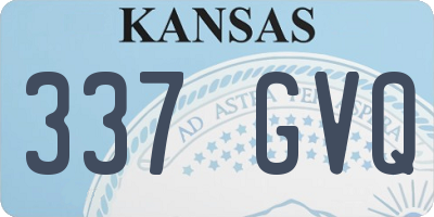 KS license plate 337GVQ
