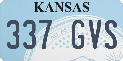 KS license plate 337GVS
