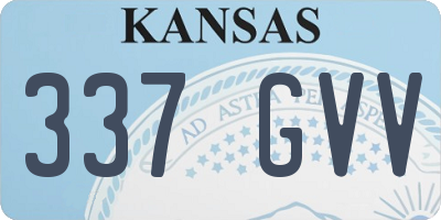 KS license plate 337GVV