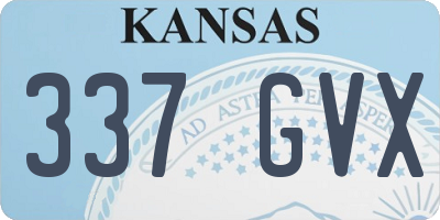 KS license plate 337GVX