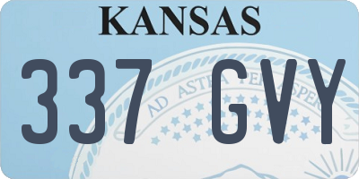 KS license plate 337GVY