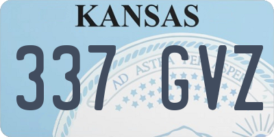 KS license plate 337GVZ