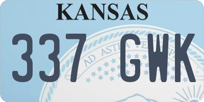 KS license plate 337GWK