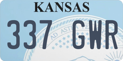 KS license plate 337GWR