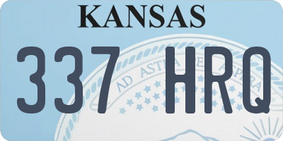 KS license plate 337HRQ