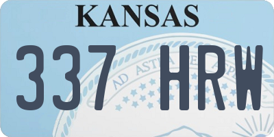 KS license plate 337HRW