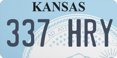 KS license plate 337HRY