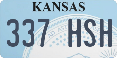 KS license plate 337HSH