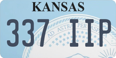 KS license plate 337IIP