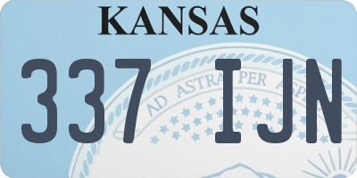 KS license plate 337IJN