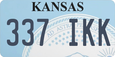 KS license plate 337IKK