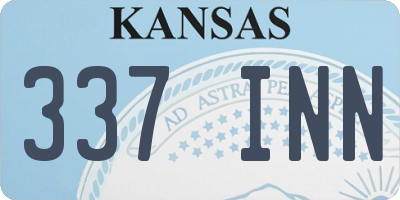 KS license plate 337INN