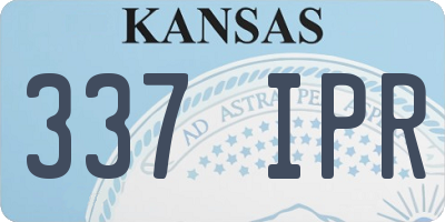 KS license plate 337IPR