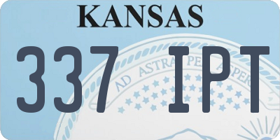 KS license plate 337IPT