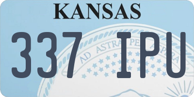 KS license plate 337IPU