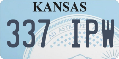 KS license plate 337IPW