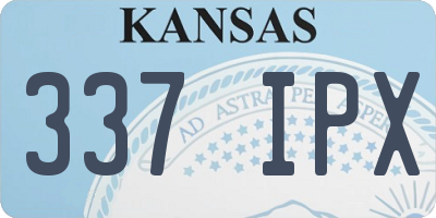 KS license plate 337IPX