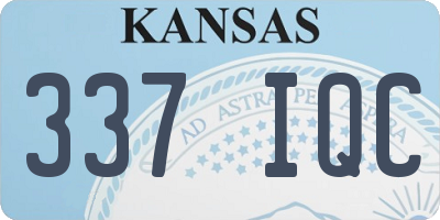 KS license plate 337IQC