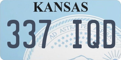 KS license plate 337IQD
