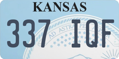 KS license plate 337IQF