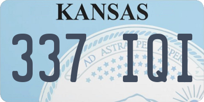 KS license plate 337IQI