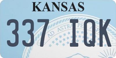 KS license plate 337IQK
