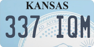 KS license plate 337IQM