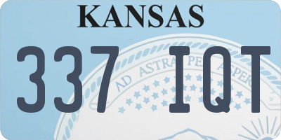 KS license plate 337IQT
