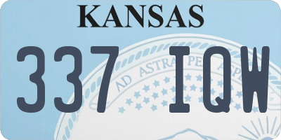 KS license plate 337IQW