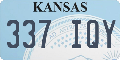 KS license plate 337IQY