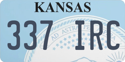 KS license plate 337IRC