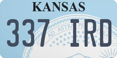 KS license plate 337IRD