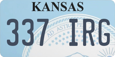 KS license plate 337IRG