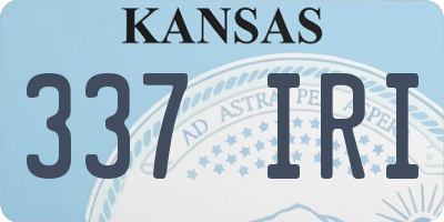 KS license plate 337IRI