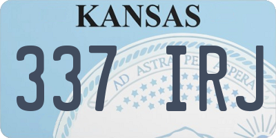 KS license plate 337IRJ