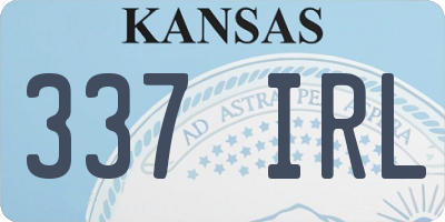 KS license plate 337IRL