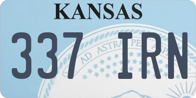 KS license plate 337IRN