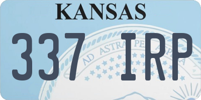 KS license plate 337IRP