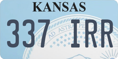 KS license plate 337IRR