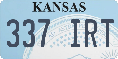 KS license plate 337IRT